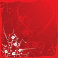 红色花纹背景图片