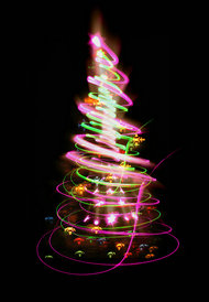 璀璨光晕圣诞树图片