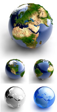 立体水晶地球模型图片