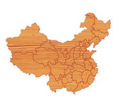 木头纹理中国地图图片