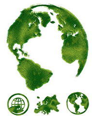 环保主题绿色草皮拼图地球环保篇