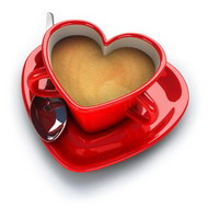 3D心形系列图片爱心咖啡