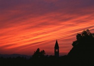 夕阳红天空美景图片