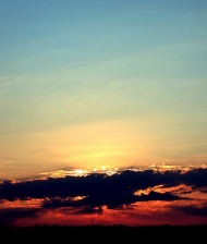 夕阳日落天空美景图片
