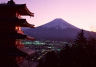 富士山亭楼夜景图片