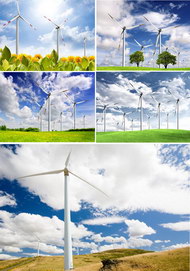 生态和风力发电图片