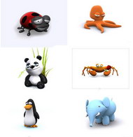 3D可爱的小动物图片