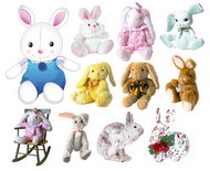 玩具兔子元素图片