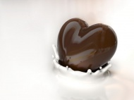浪漫心形巧克力美食图片