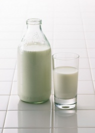两杯牛奶美食图片