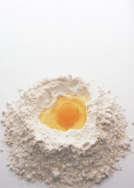鸡蛋和面粉图片