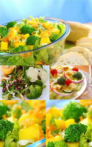 新鲜西兰花蔬菜沙拉图片