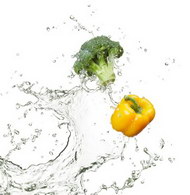 清澈水滴喷溅蔬菜03图片