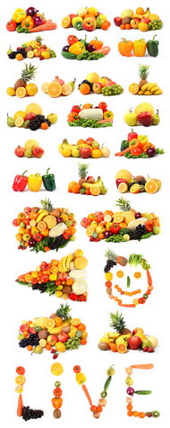 丰富的水果造型图片