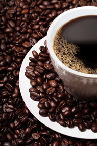 咖啡与咖啡豆特写精品图片