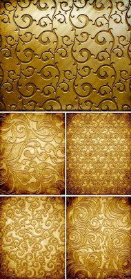 金色铜版花纹印记图片