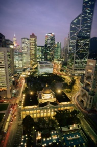 香港建筑夜景图片