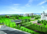 道路建设绿化效果图建筑设计图片