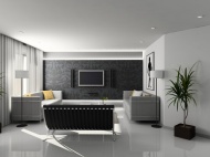 黑白灰现代客厅建筑设计图片