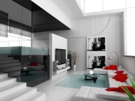 现代室厅效果图建筑设计图片