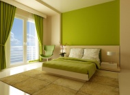 绿色卧室图片
