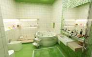 绿色调卫生间图片