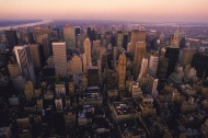 纽约晚霞风景图片