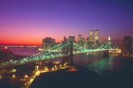 纽约大桥夜景图片