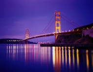 美国旧金山金门大桥夜景图片