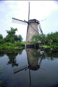 荷兰风车建筑图片