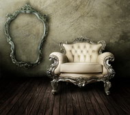 欧式华丽沙发与相框图片