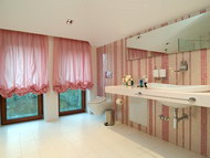 淡粉色格调的时尚浴室图片