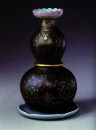 彩绘葫芦花瓶图片