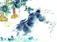 水墨兔子图片