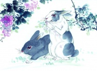 水墨兔子图片