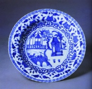 古代青花瓷盘图片