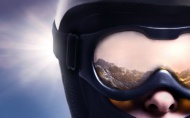 滑雪运动员头部图片