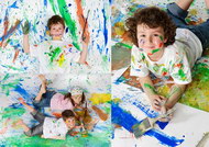 欢乐地油漆儿童图片