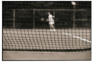 黑白网球运动图片