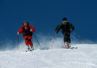 两人滑雪图片
