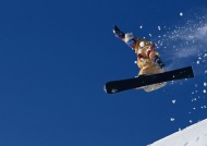 单板动作滑雪图片