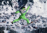 滑雪动作图片