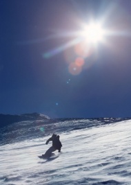 单板高山滑雪图片