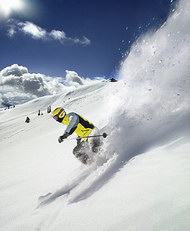 滑雪瞬间图片