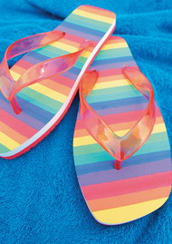 彩虹夹脚凉鞋图片