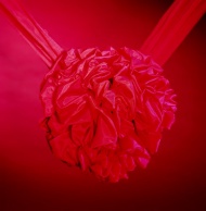 中式结婚红花球图片