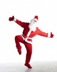 圣诞老人跳街舞图片
