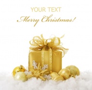 金色圣诞礼物盒图片