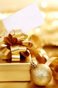 金色圣诞礼盒图片