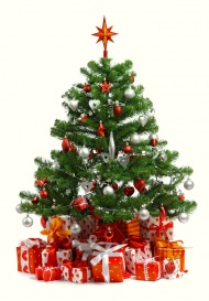 圣诞树树下的礼物图片